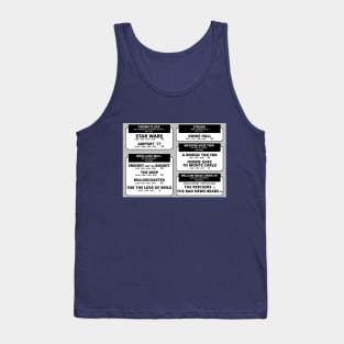 1977 Movie Showtimes Tank Top